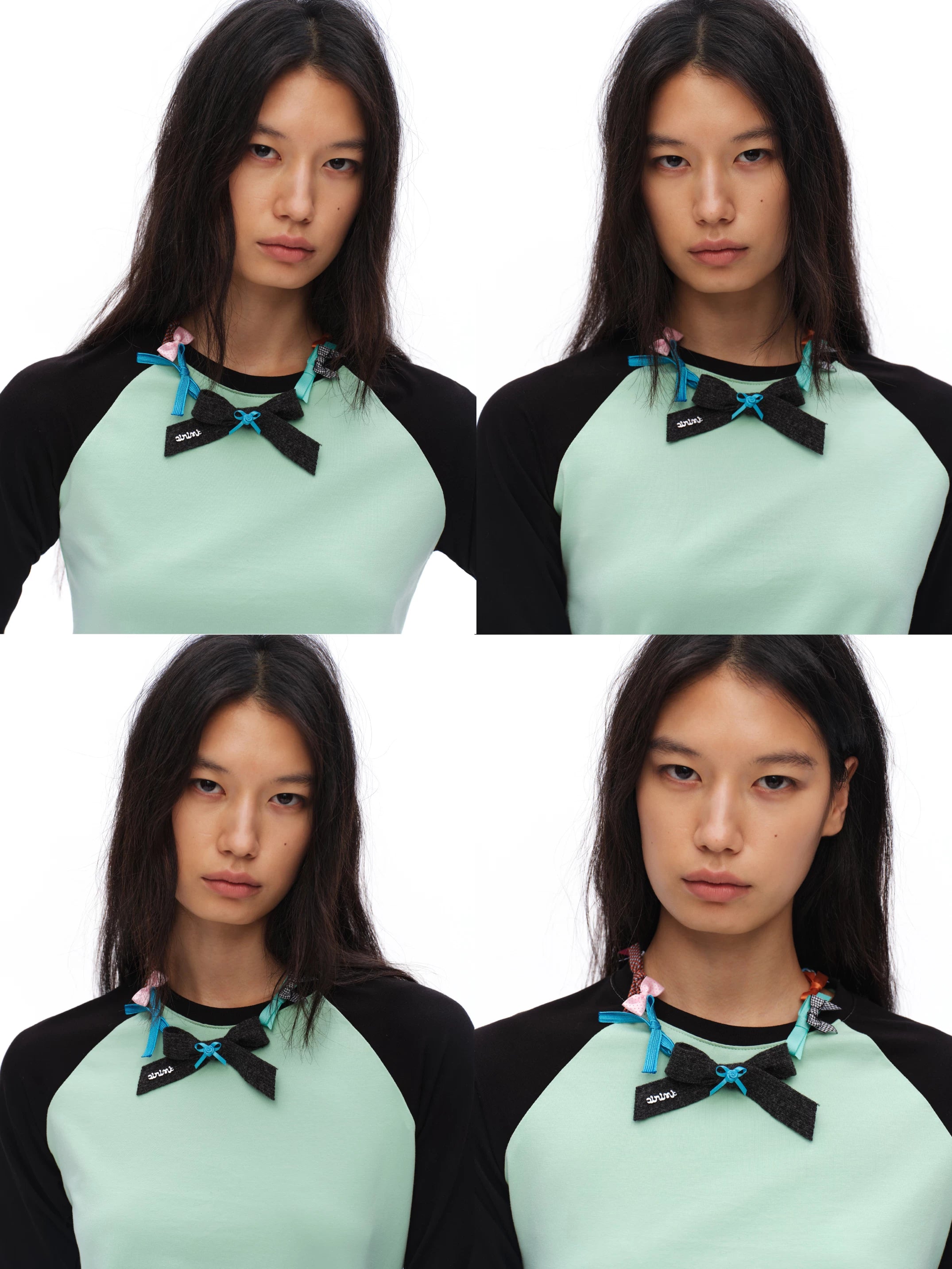 oinimi Handmade Dopamine Bow Choker Necklace