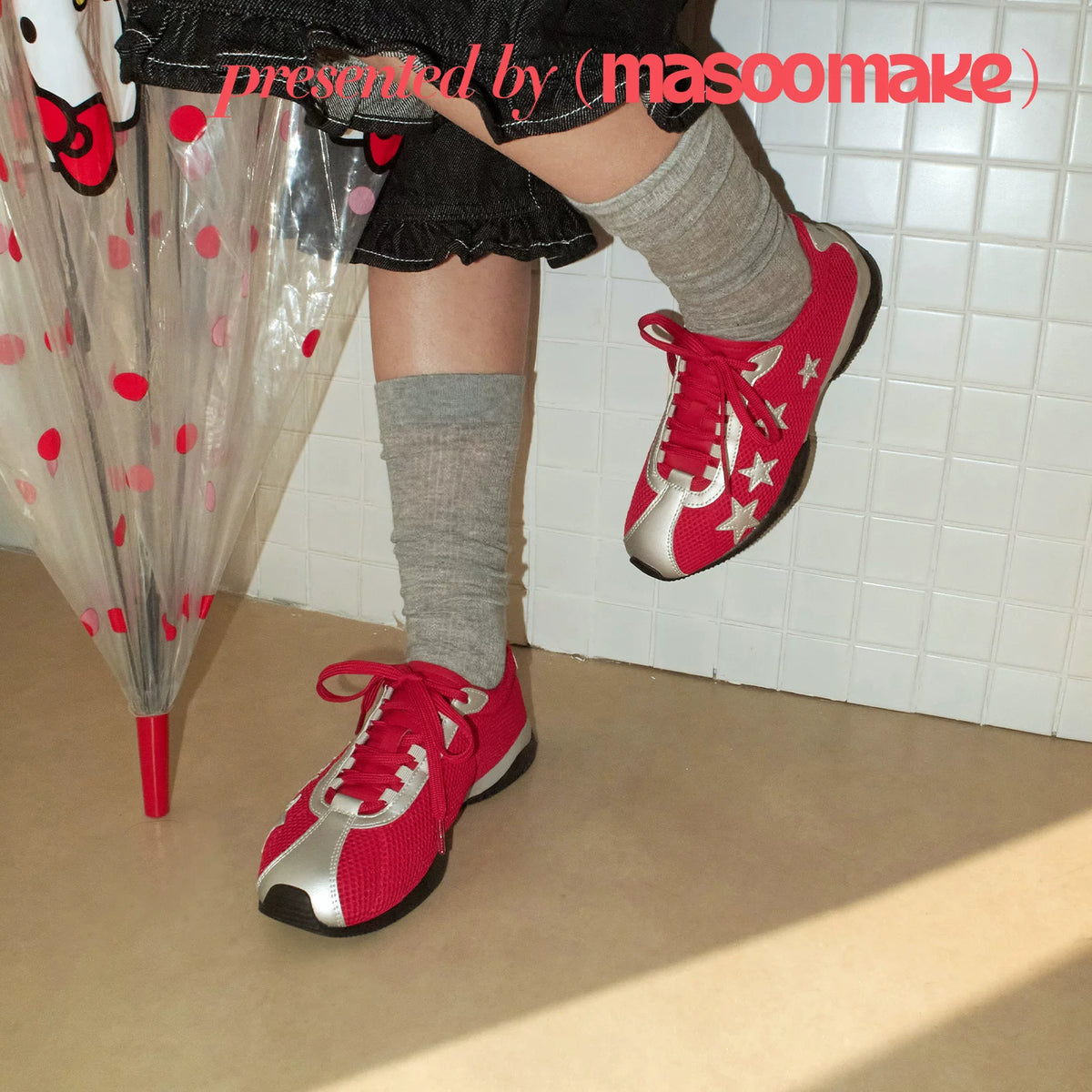 MASOOMAKE Mesh Lace-Up Low-Top Training Sneaker