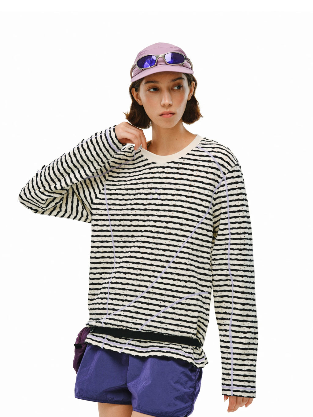 FPA Contrast Ripped Stripe Long Sleeve