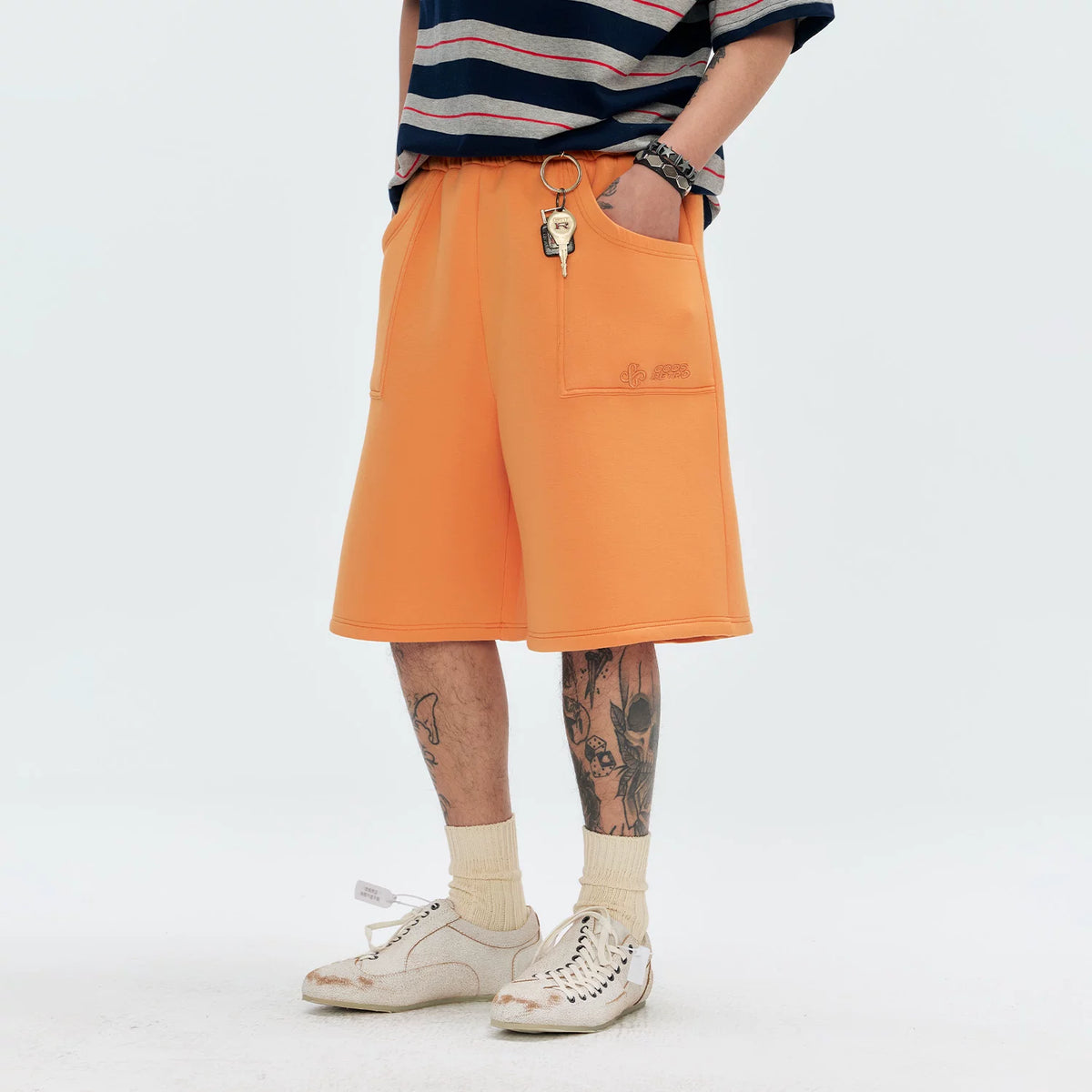 CoosRetro American Muscle 400g Breathable Loose Shorts