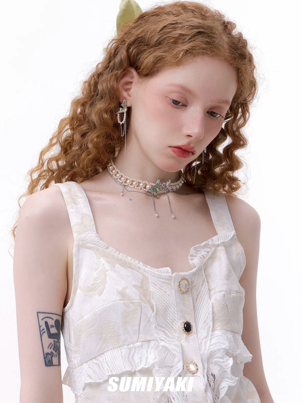 SUMIYAKI Butterfly Pearl Clavicle Chain