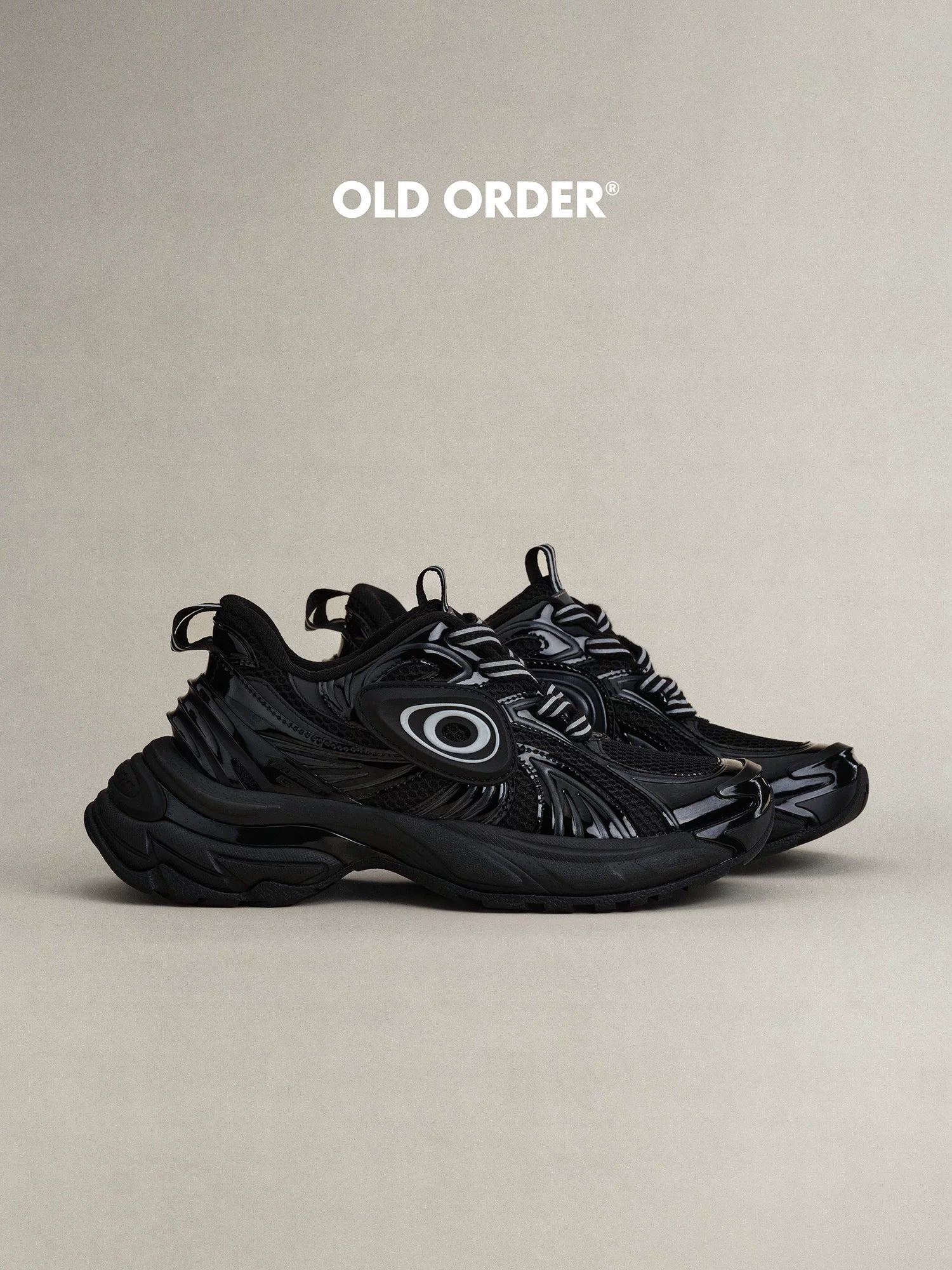 OLD ORDER Leather Lace-Up Dad Sneaker