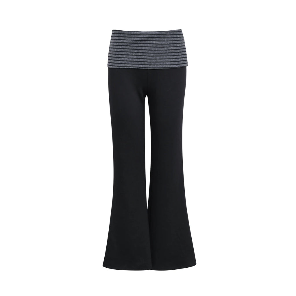 Wildberry Hooded Jacket Striped High-Waist Joggers Set