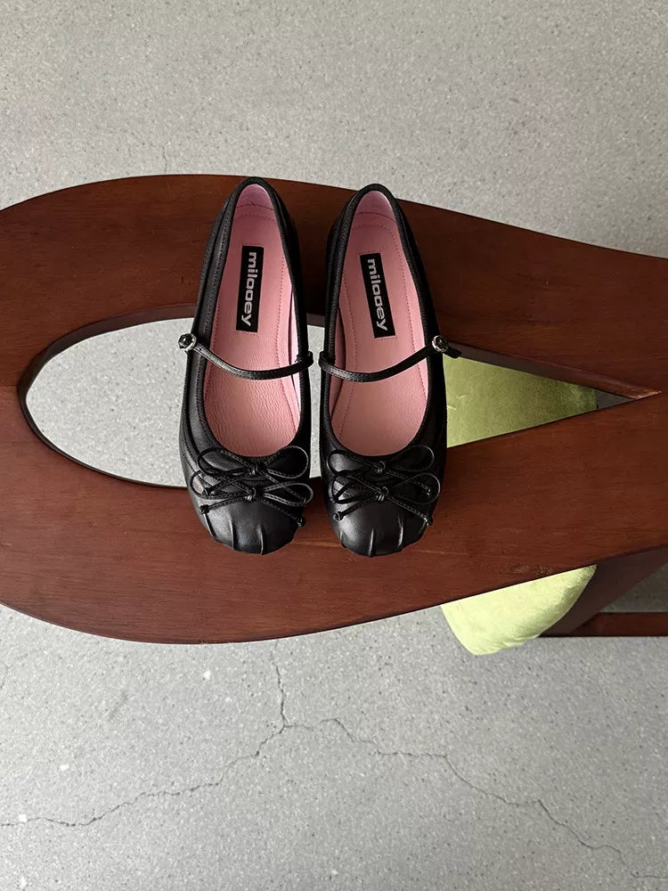 MILOOEY french ballet mary jane leather flats