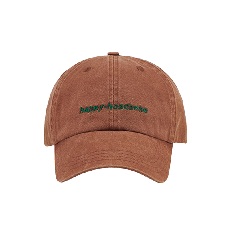 HEADACHE Washed Distressed Embroidered Baseball Cap