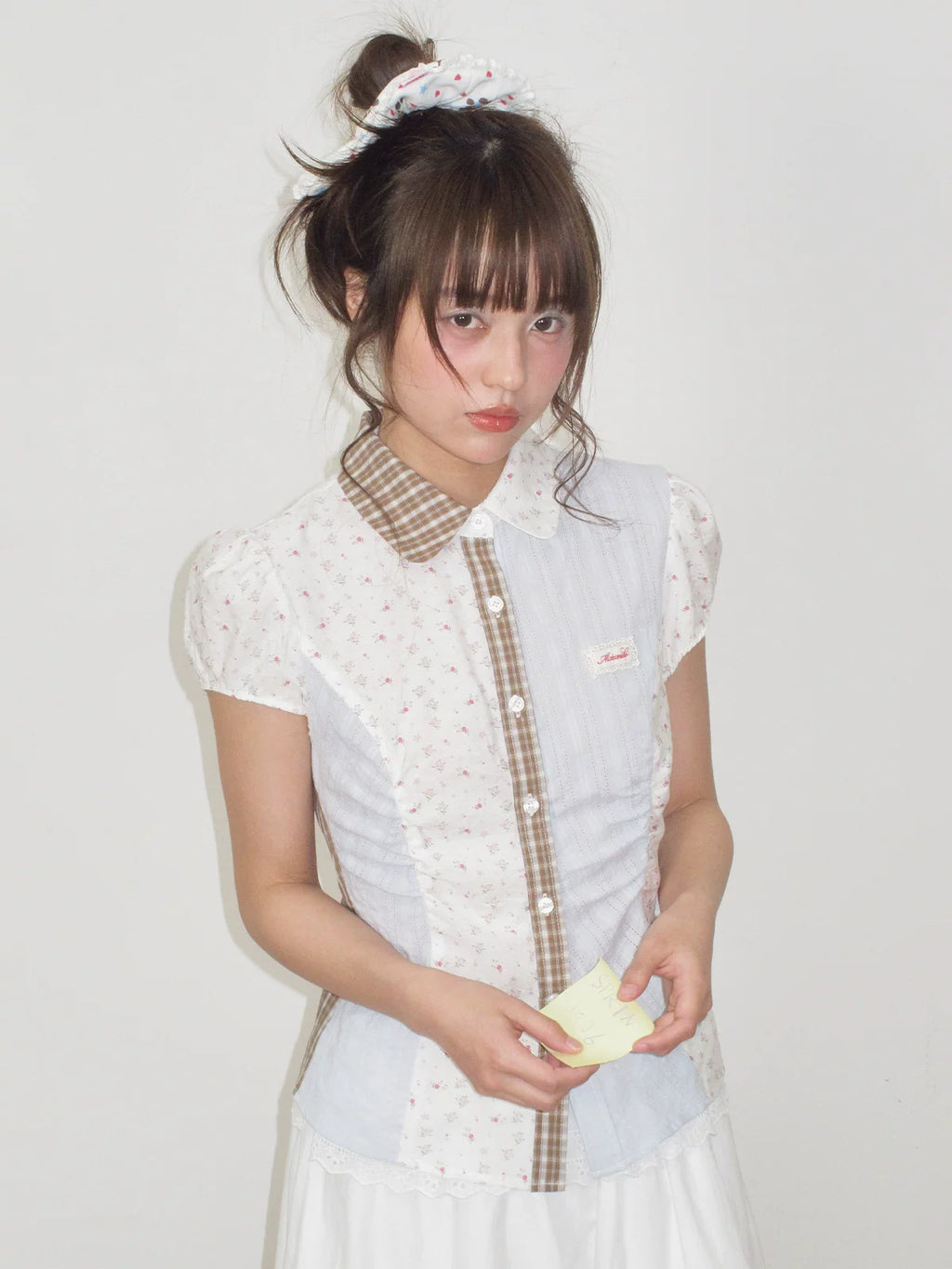 MASOOMAKE Contrast Patchwork Slim Fit Polo Tee
