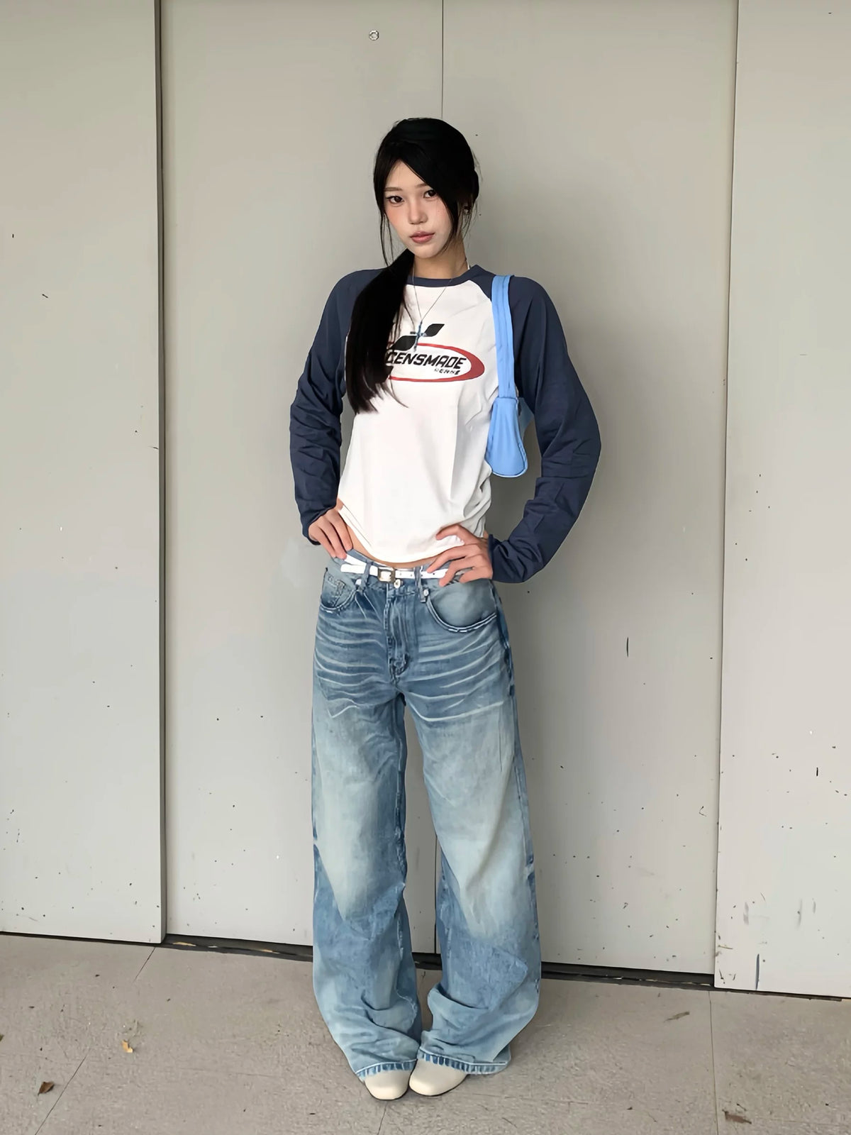 CENSMADE Logo 230g Breathable Raglan Boxy Cropped Tee