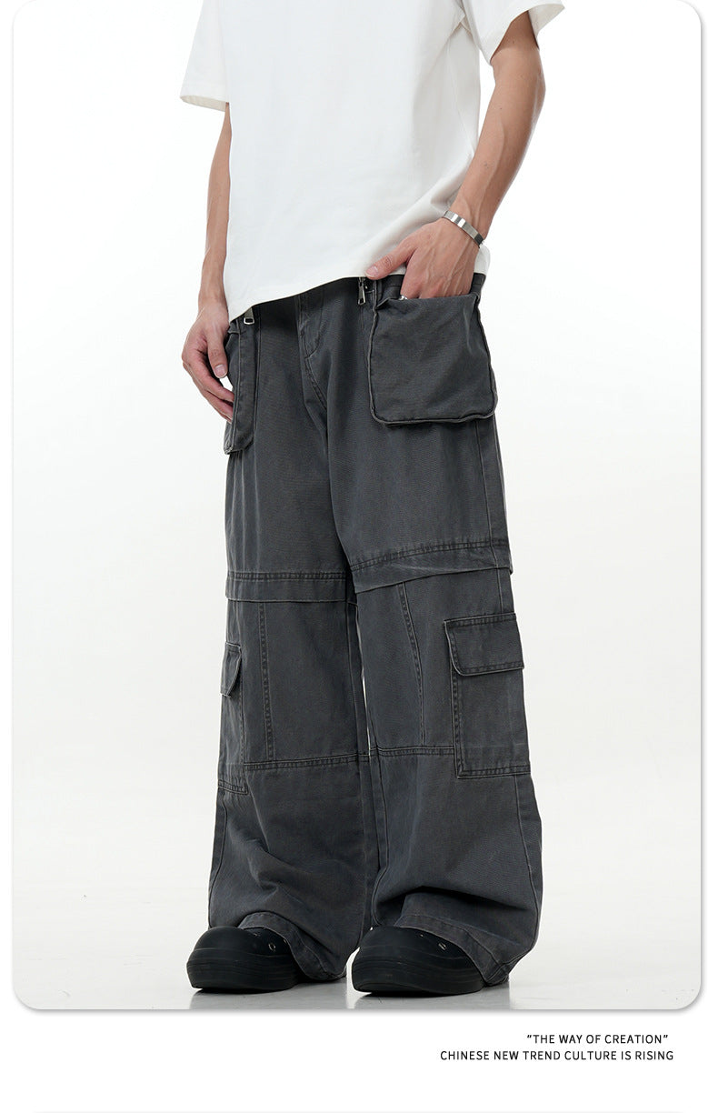 11KN Retro Straight Tooling Loose Casual Pants