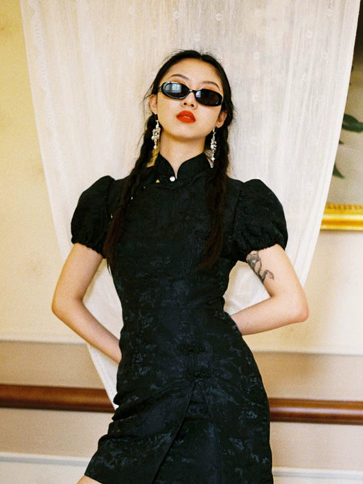 LULUSWINGS Chinese Style Three-dimensional Heavy Jacquard Slim Cheongsam