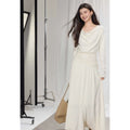 TYANG Temperament Swing Neck Long-sleeved Dress