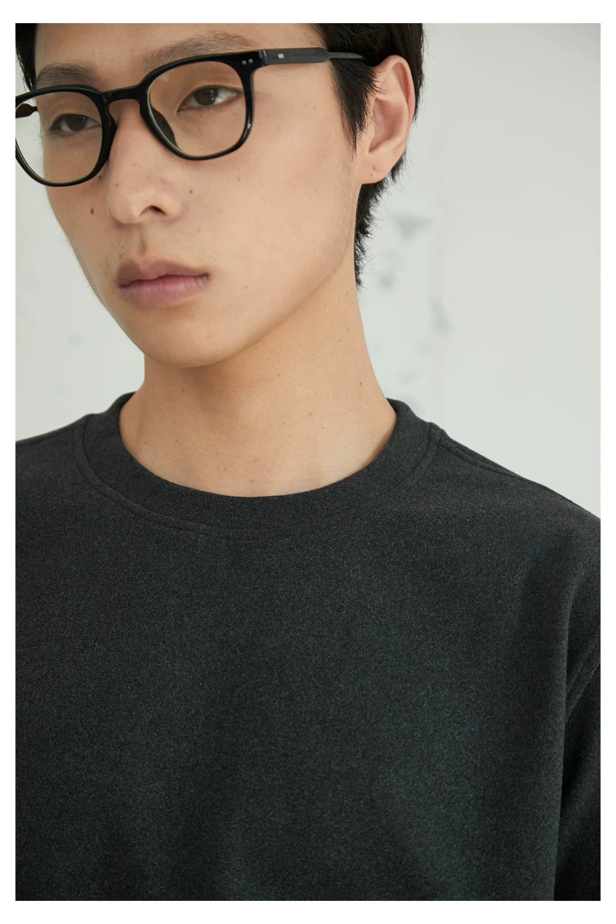 SINONOME Warm and Fleece Slim-fitting Small Turtleneck Long Sleeves