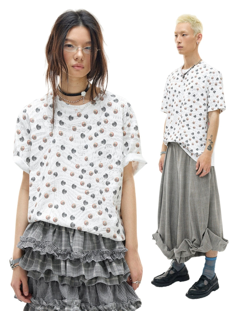 PHYS Cool Feeling Full Print Eye Piece Splicing Tee