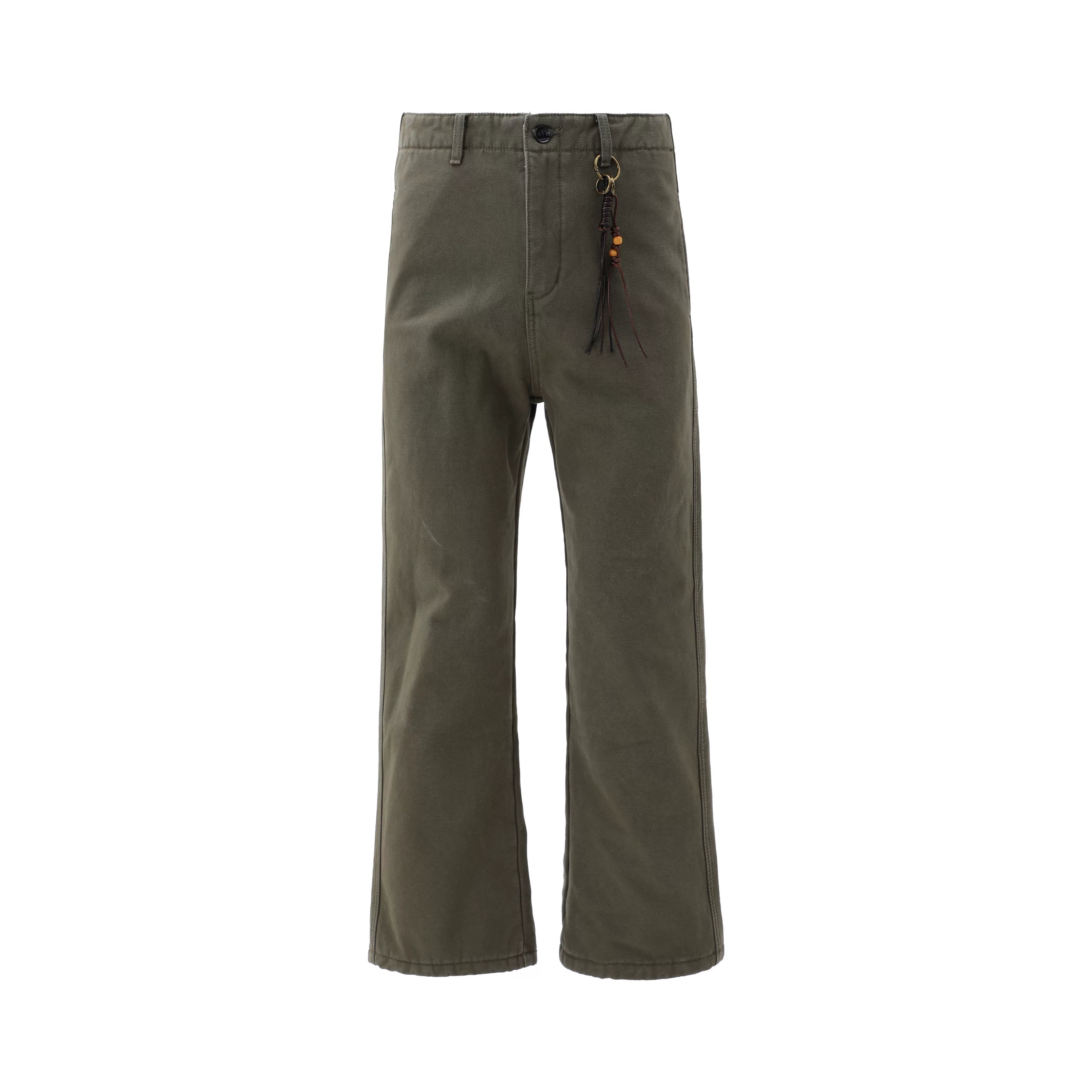 ZOZOFOREST Fleece Stiff Washed Casual Pants