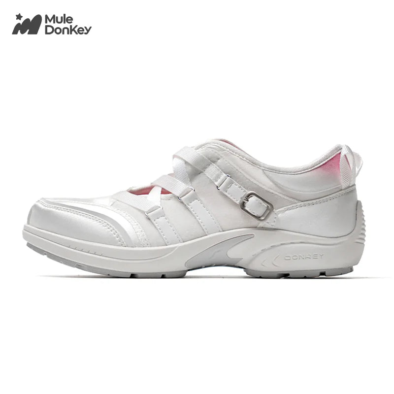 Mule Donkey Mesh Strap Platform Mary Jane