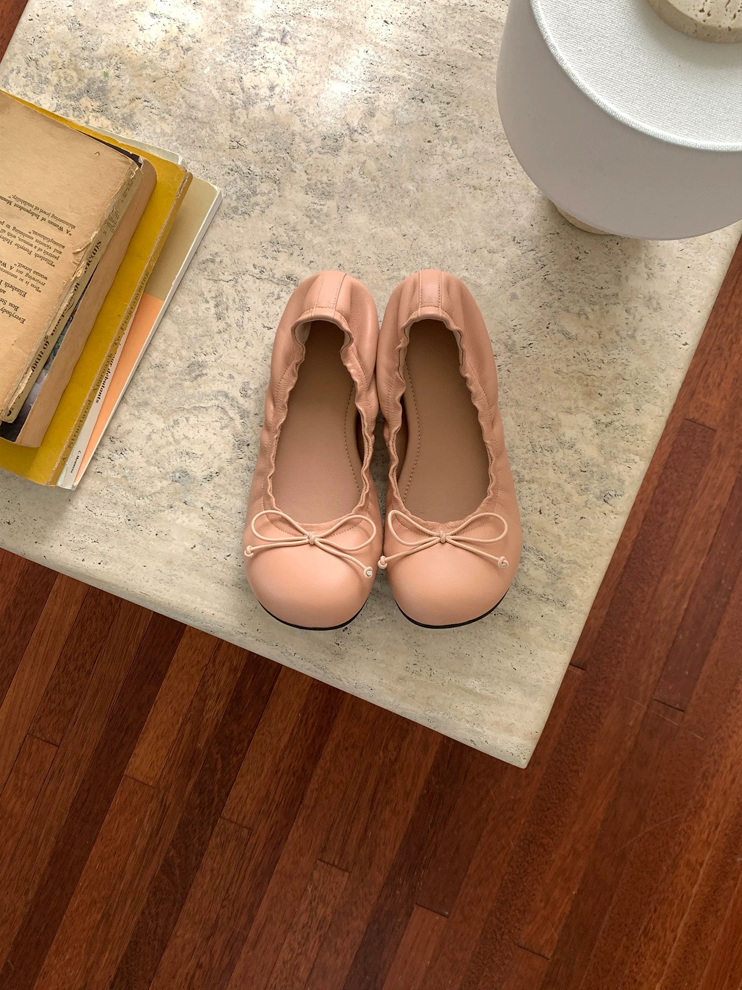 MILOOEY Leather Bow Ballet Flat