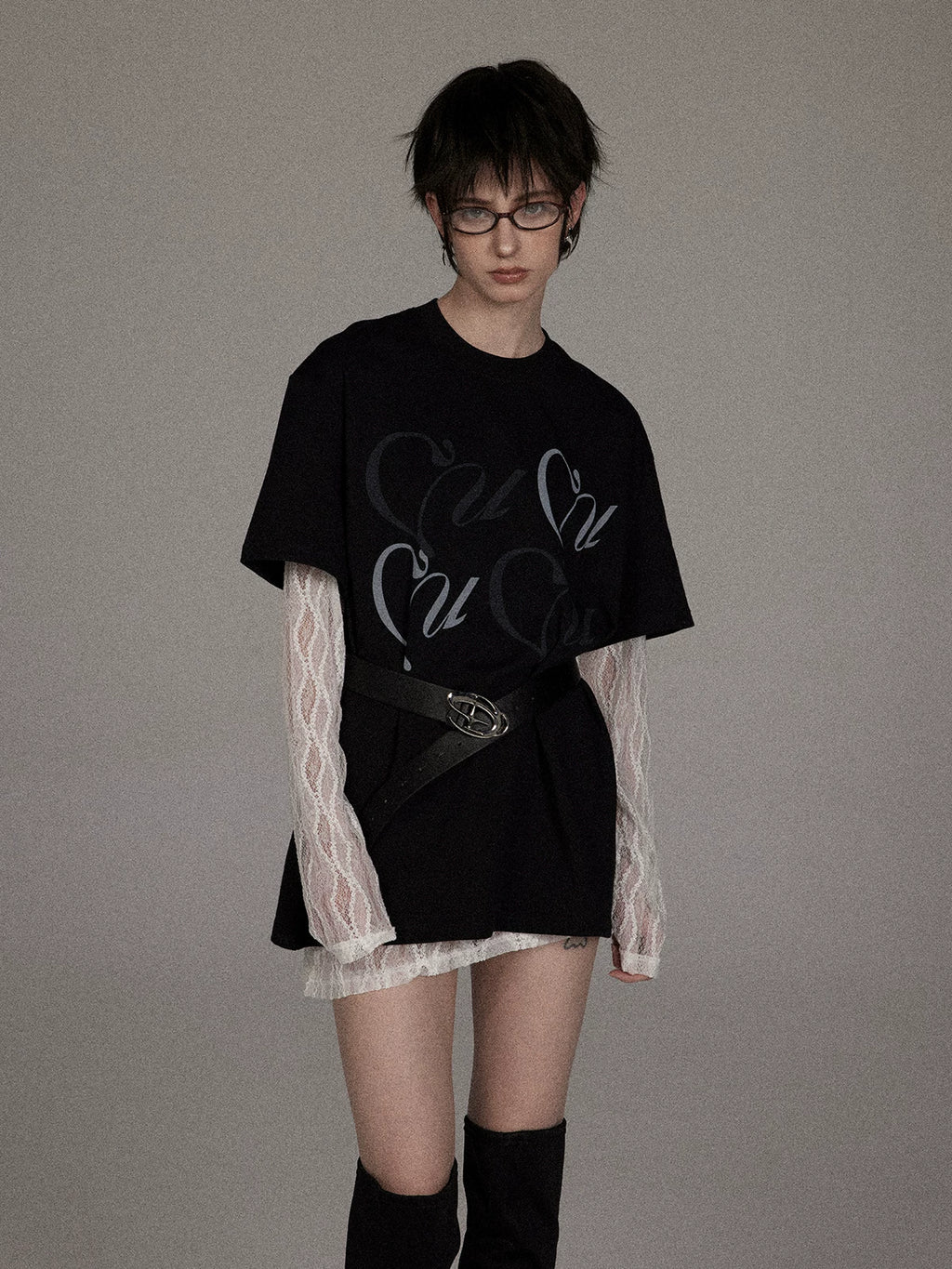 COSTUSTOOT Heart Shadow 260g Breathable Loose-Fit Tee