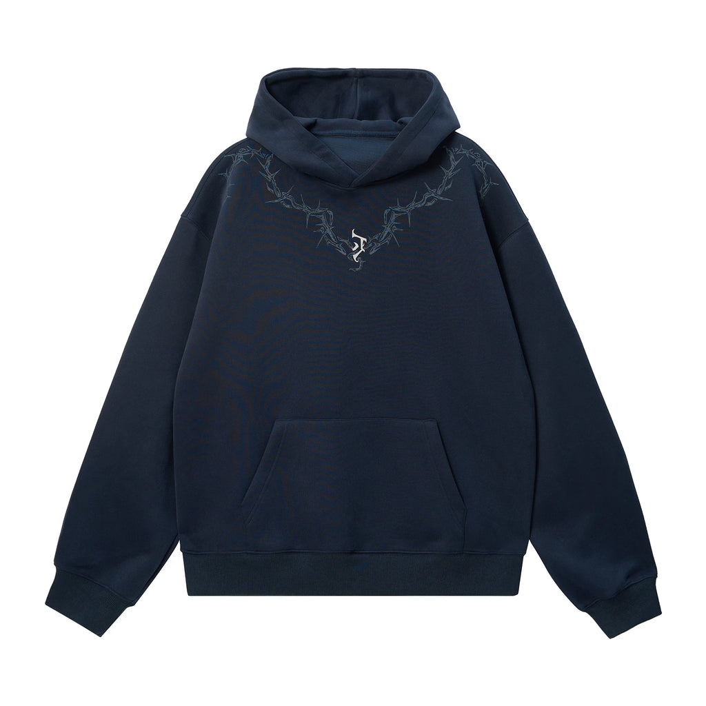 JHYQ Thorn Print Hooded Fir