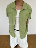 CHEIN CHEN Half-Sweet Citrus Loose Plaid Cardigan Shirt