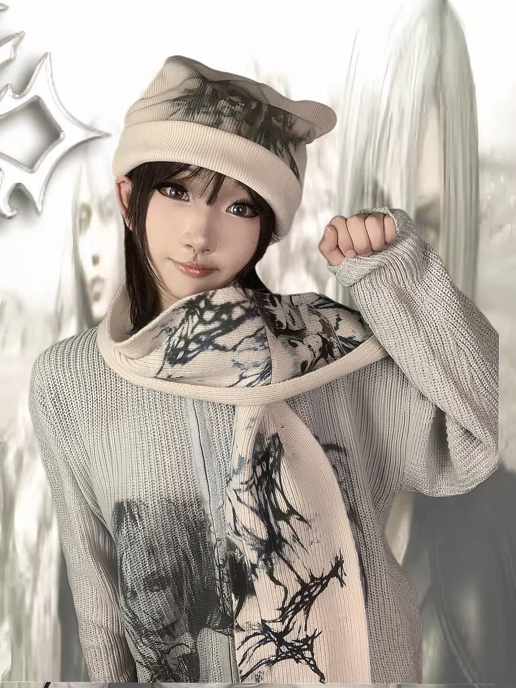 WEBBAR Subculture Two-dimensional Thermal Scarf