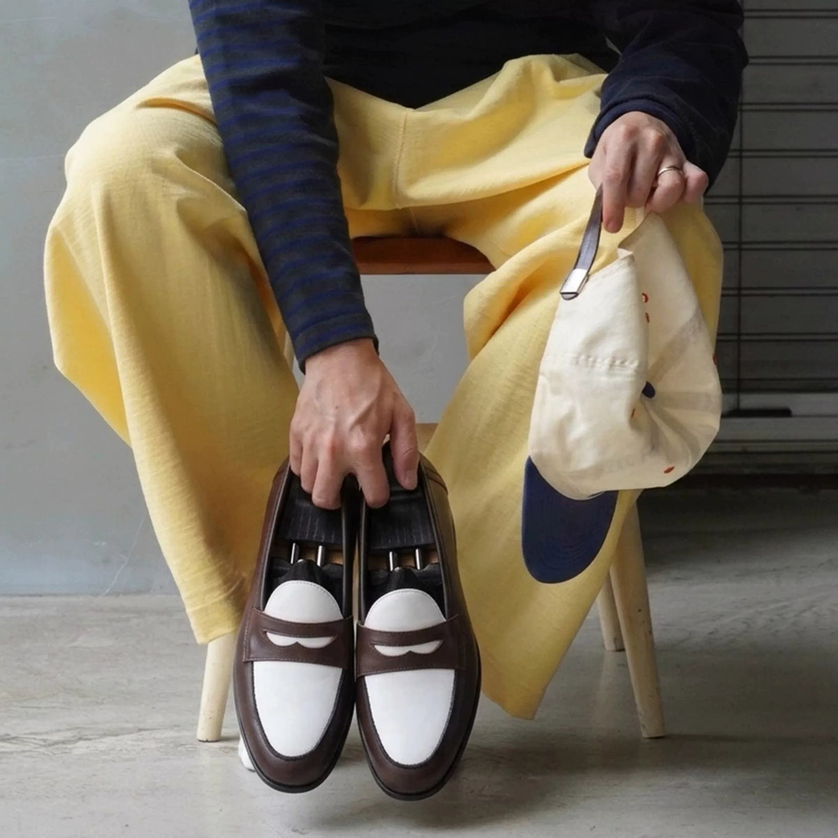 TERRAKOO Leather Two-Tone Slip-On Loafer