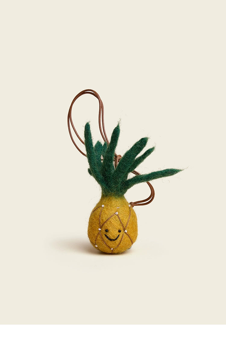 HAVEROSE Wool Felt Persimmon Ruyi Pendant
