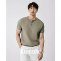 KARESINO Waffle Knit Quick-Dry Slim Fit Polo Shirt