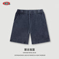 BE THRIVED Vintage Washed 100% Cotton Breathable Straight-Leg Shorts