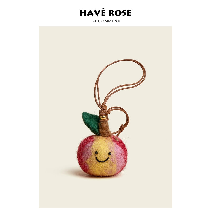 HAVEROSE Wool Felt Persimmon Ruyi Pendant