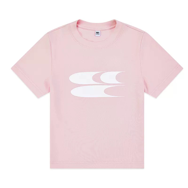 Crying Center Y2K Pink Cropped Fitted Tee