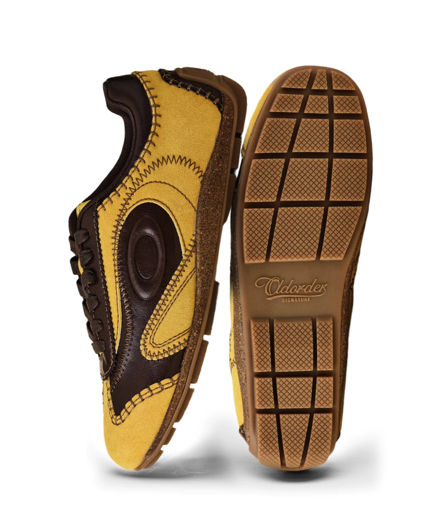 OLD ORDER Leather Retro Thin-Sole Sneaker