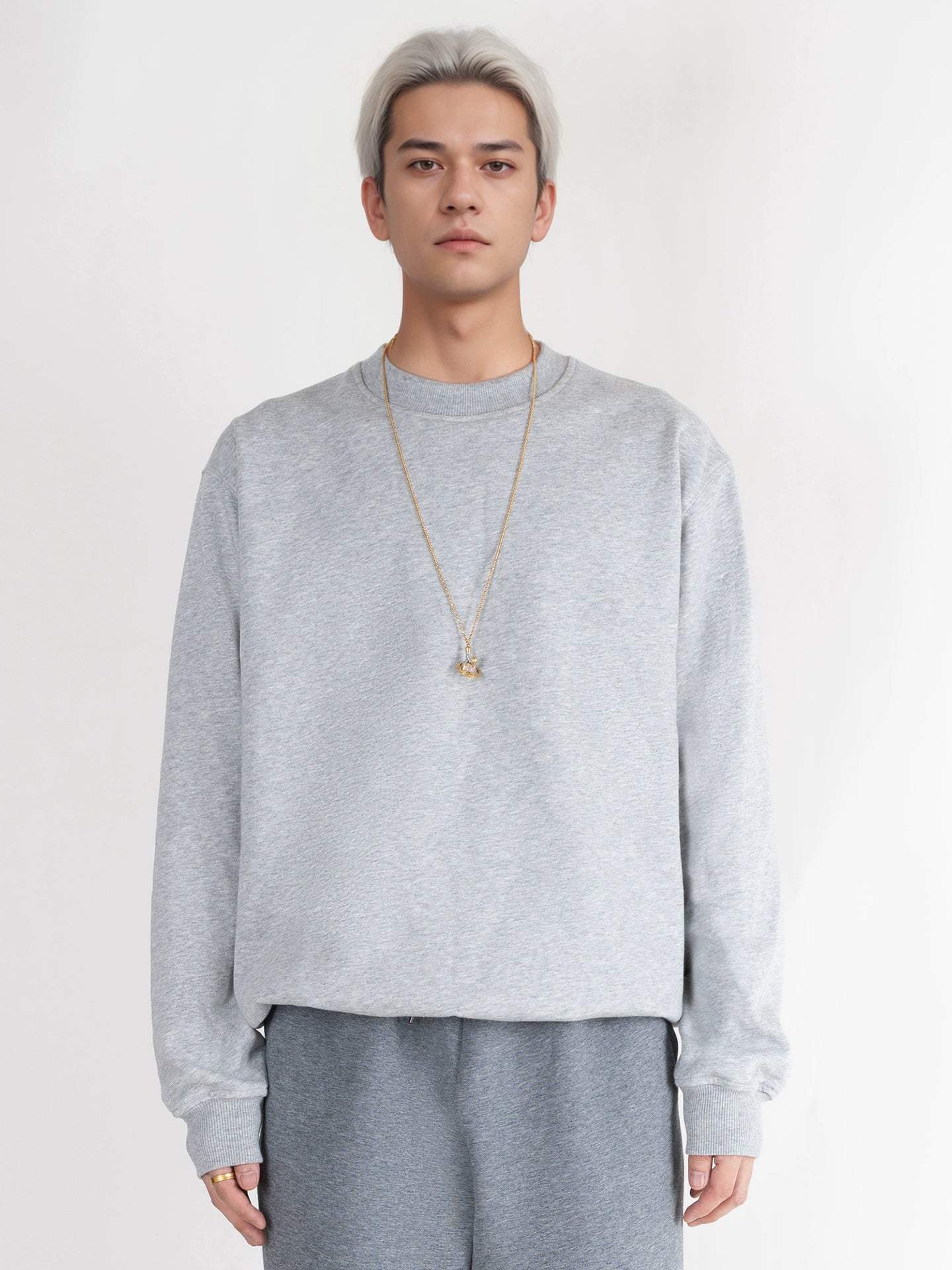 PERDU Crew Neck Pullover Casual Sweater
