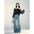 Wildberry High Waist Versatile Straight Flared Jeans
