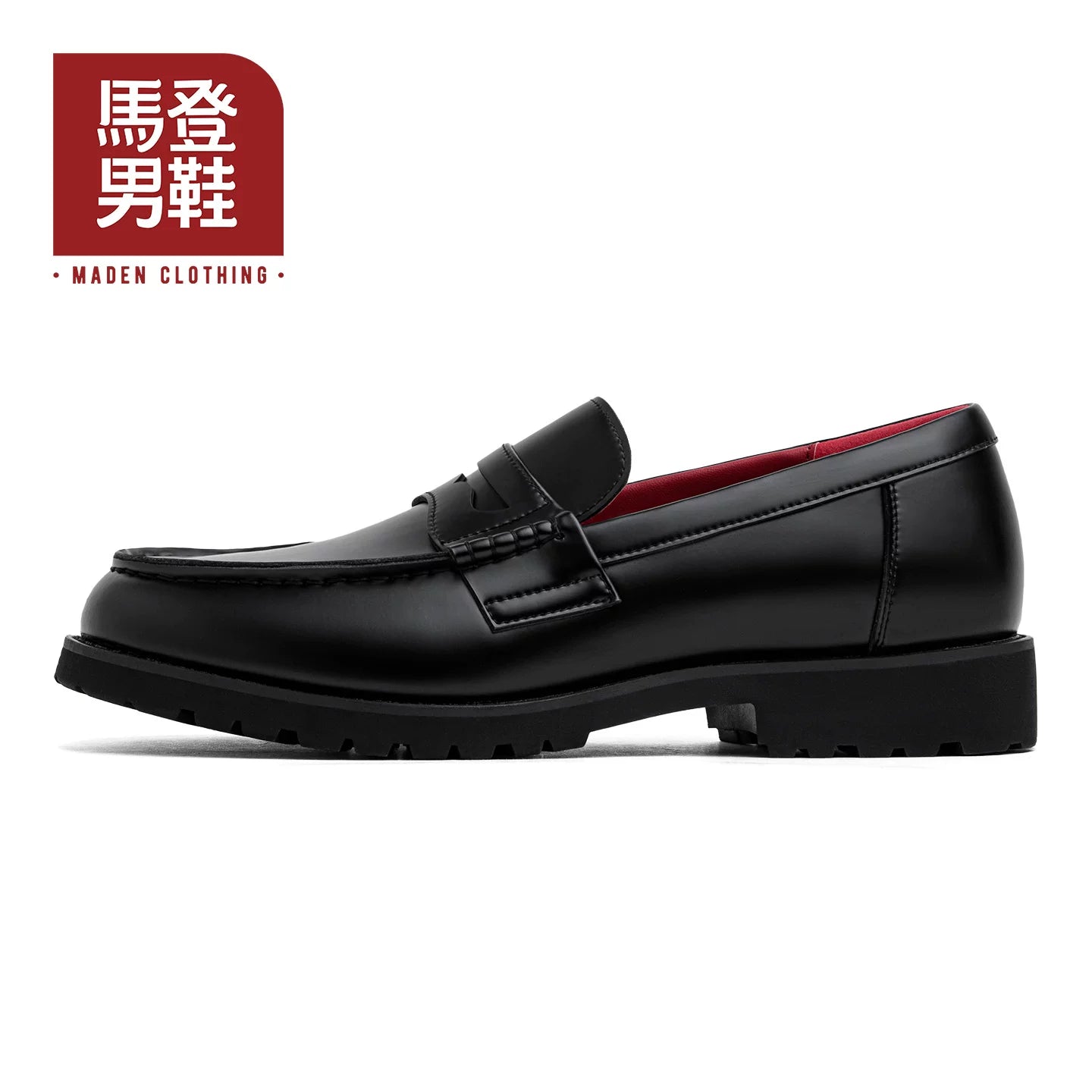 Maden Retro Heightening Casual Leather Shoes