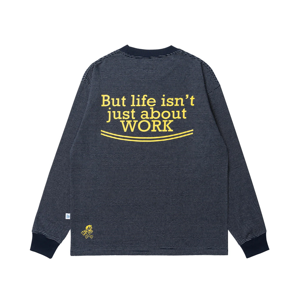 BENT IDEA "Don't Wanna Work" Breathable Oversized Long-Sleeve Tee