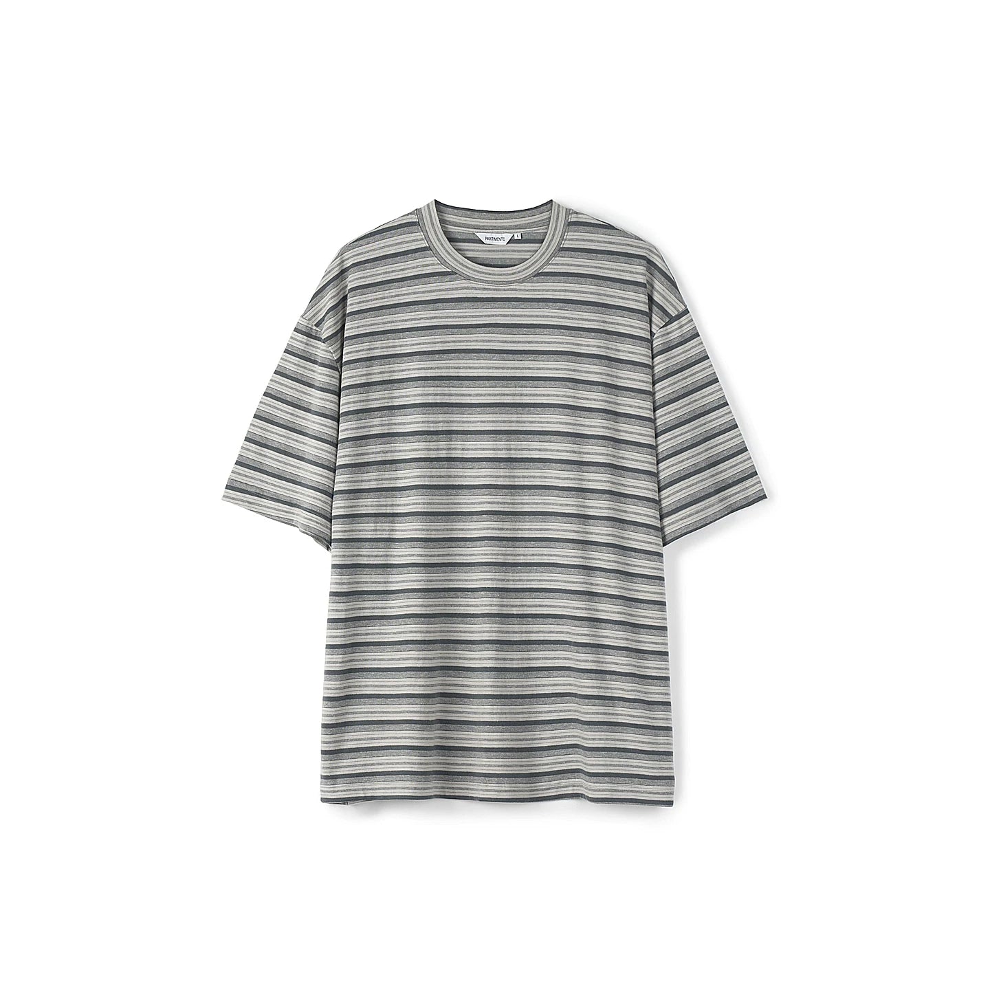 PARTIMENTO Retro Multi-Stripe 180g Breathable Oversized Tee