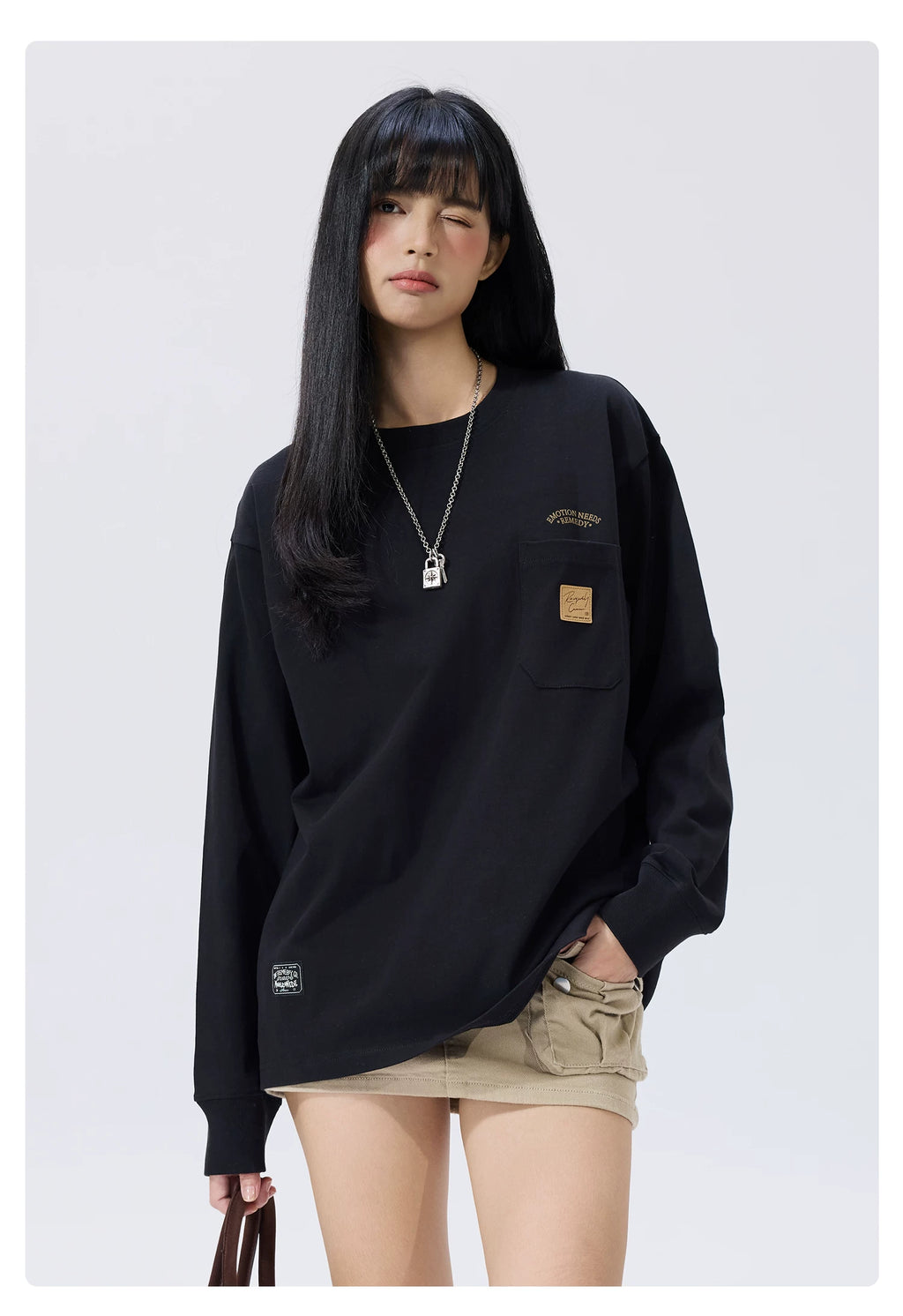 Remedy Vintage Alphabet Print Long Sleeves
