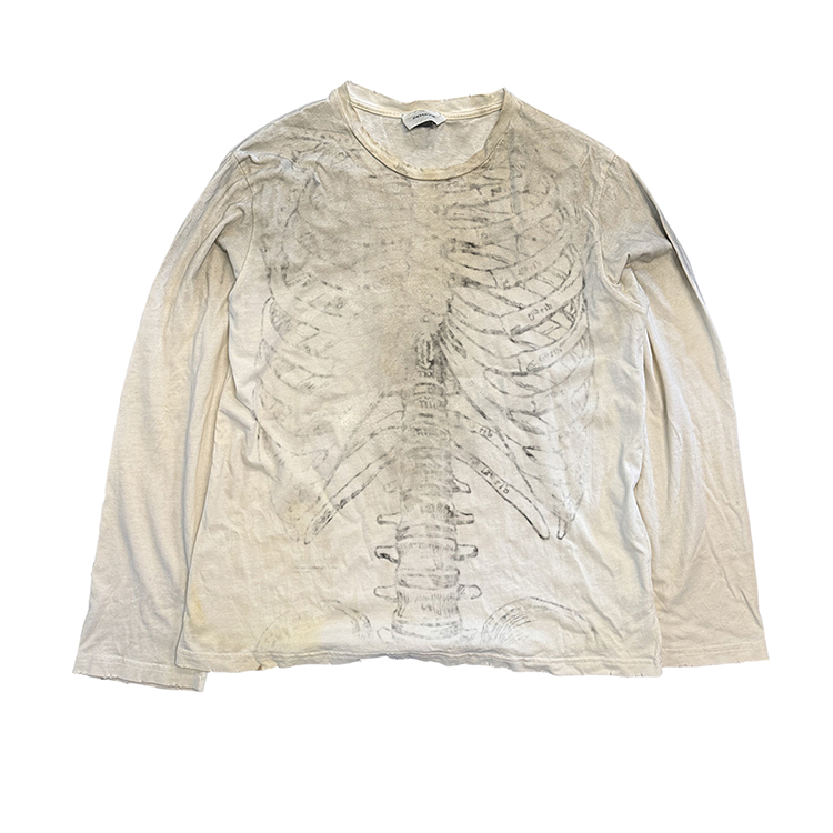 Wang Youbing Studio! SKELETON 260g 100% Cotton Long Sleeve Tee