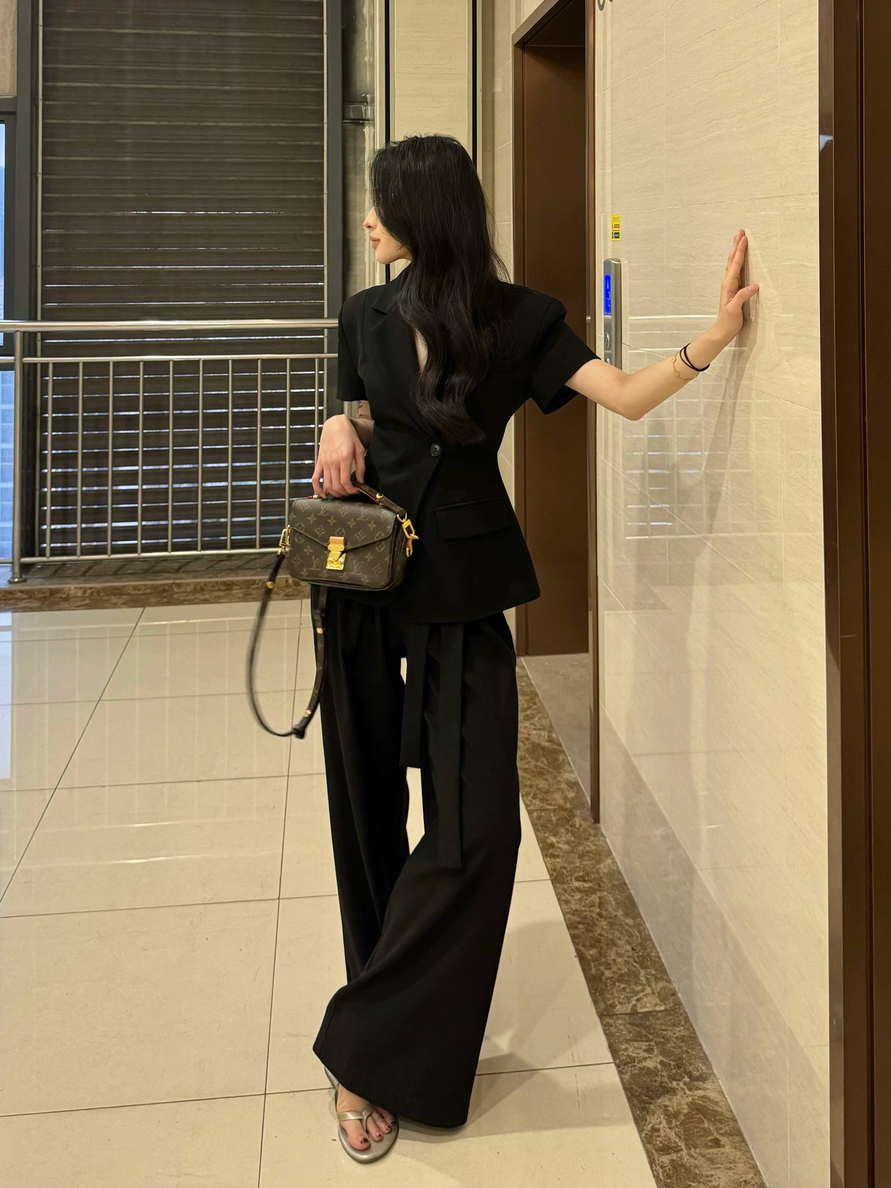PANPANSTUDIO Suit Medium and Long Wide-leg Pants
