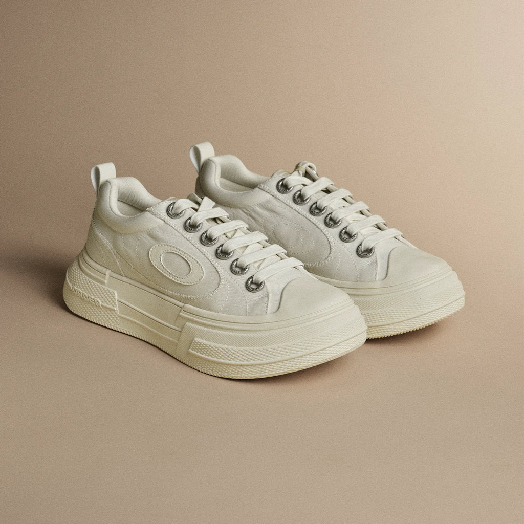 OLD ORDER Canvas Platform Lace-Up Low-Top Sneaker