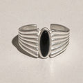 MEZZEM Black Onyx Open Ring