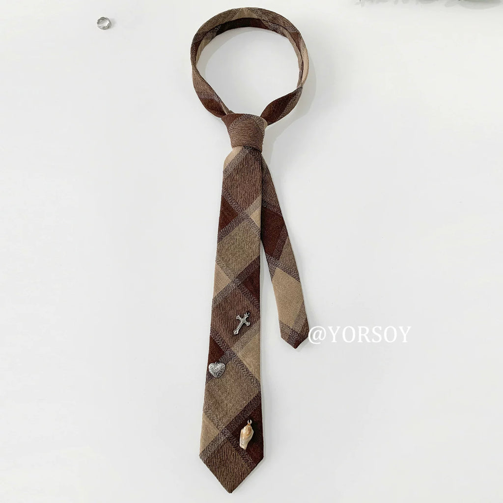 YORSOY Vintage College Style Y2K Tie