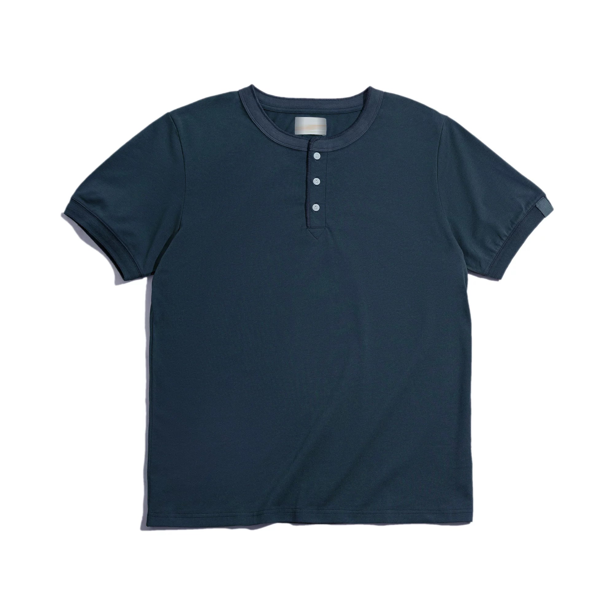 Madden heavy Henry collar short-sleeved pure cotton old money Ami Kaji T-shirt Henry shirt men's