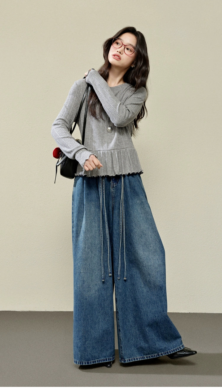 Kuose Slim and Thin Inside with Bottom Long Sleeves