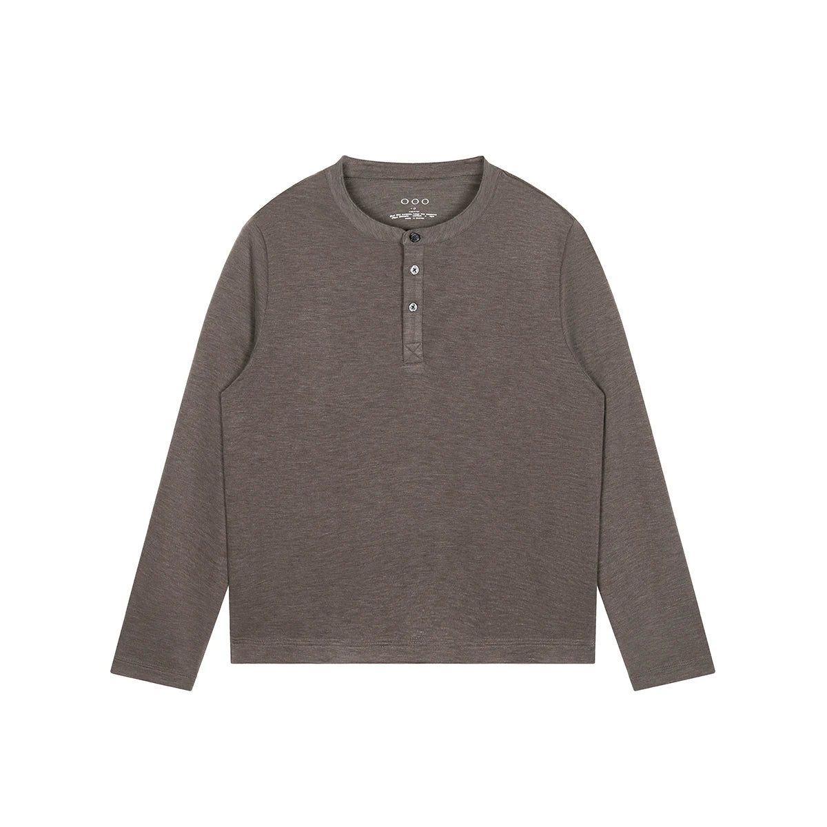 PLUS NO LOGO A Little Warm Breathable Henley Long-Sleeve Tee