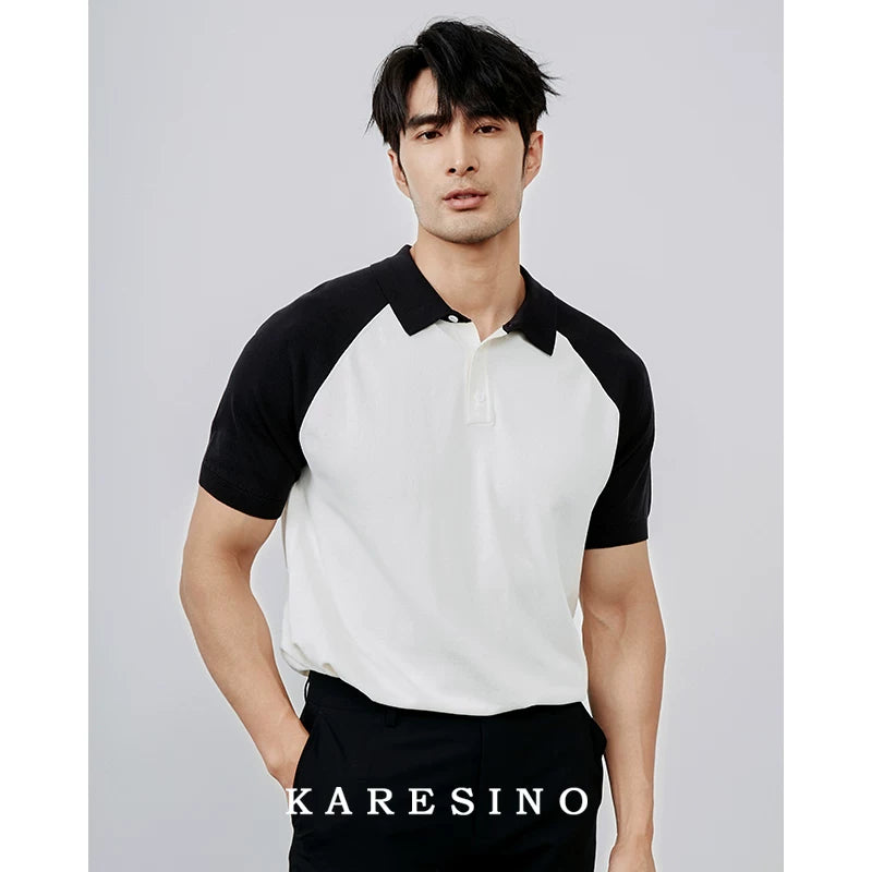 KARESINO Breathable Wrinkle-Free Slim Fit Polo Shirt
