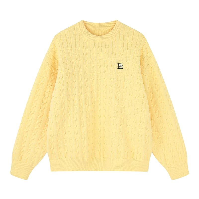 MATCHA STORY Vintage Twist Loose Sweater