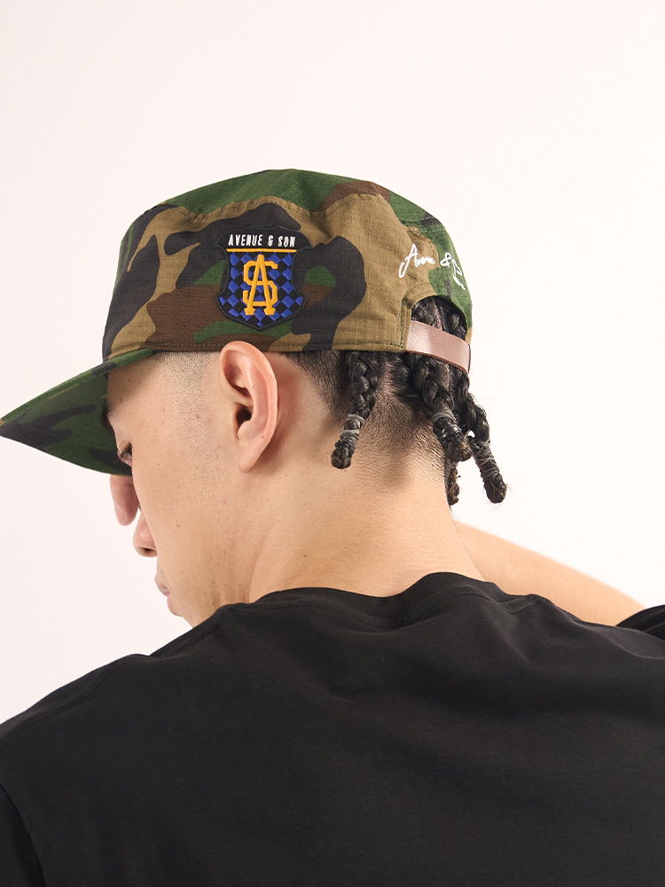 AVENUE&SON Cotton Embroidered Rhinestone Flat-Top Pillbox Hat