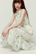 LOST FOREST Neck Bow Loose Dress