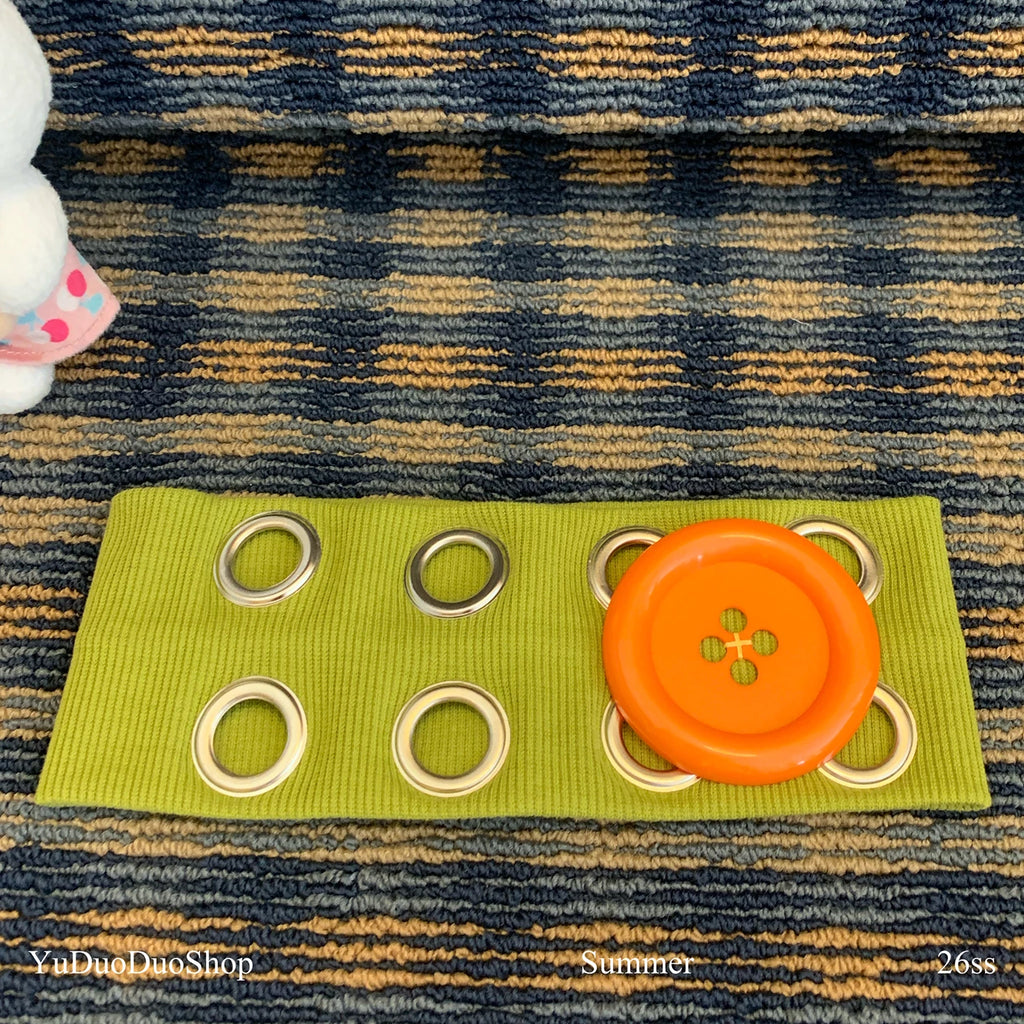 YuDuoDuo Wide Polka Dot Stretchy Headband