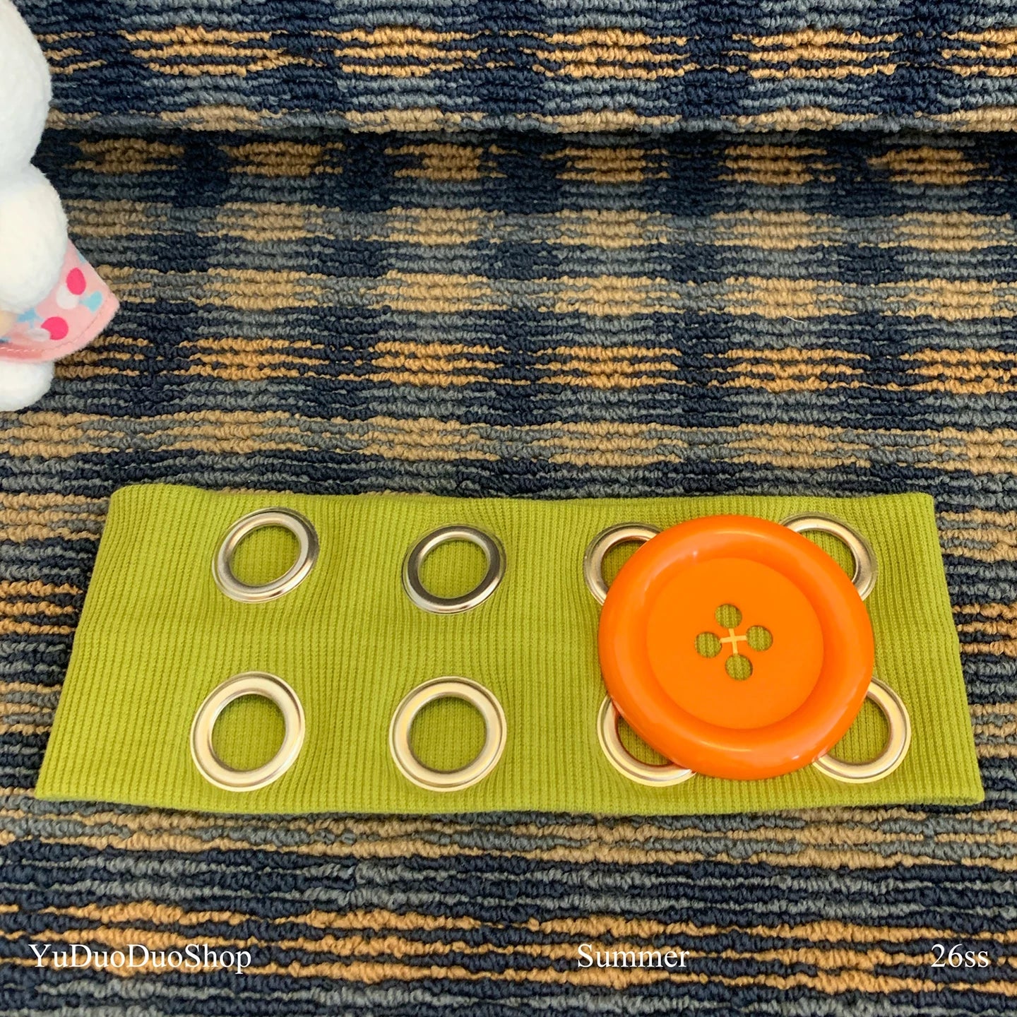 YuDuoDuo Wide Polka Dot Stretchy Headband
